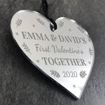 1st Valentines Day Gift Personalised Heart Gift For Boyfriend