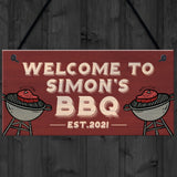 Personalised BBQ Barbecue Signs Personalised Garden Decor Gifts