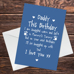 Cute Daddy to Be Birthday Card Love Baby Bump Poem For Daddy