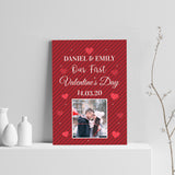 Personalised Our First Valentines Gift Print 1st Valentines Card