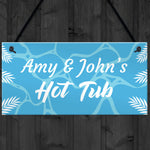 Personalised Hot Tub Plaques Novelty Hot Tub Accessories Garden