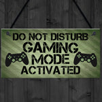 Gaming Sign Do Not Disturb Plaque Gamer Gift Boys Bedroom Decor