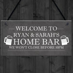 PERSONALISED Home Bar Signs Novelty Christmas Birthday Gifts