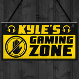 Gaming Boys Bedroom Sign PERSONALISED Gift For Brother Son