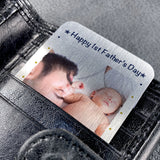 Personalised 1st Fathers Day Gift For Dad Metal Wallet Insert