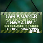 Gaming Sign Novelty Gamer Gift For Son Brother Boys Bedroom