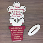 10th Wedding Anniversary Gift For Husband Wife Gift For Him Her