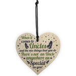 Handmade Uncle Birthday Gifts Presents Wooden Heart Plaque