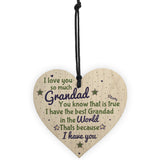 Grandad Gifts Birthday From Grandchildren Wooden Heart Sign Gift