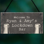 Personalised Quarantine Lockdown Bar Gifts Home Bar Signs Gifts