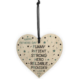 Fathers Day Gifts Dad Gifts Novelty Wooden Heart Daddy Gifts