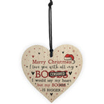 Funny Christmas Gift For Boyfriend Husband Wooden Heart