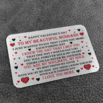 Valentines Day Gift For Husband Wallet Card Insert Husband Gifts