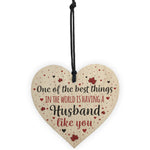 Husband Birthday Christmas Card Wooden Heart Anniversary Gift