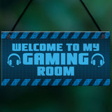 Welcome To My Gaming Room Sign Boys Bedroom Man Cave Sign