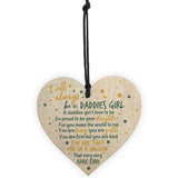 Daddy's Girl Wooden Heart Sign FATHERS Dad Daddy Gift For Him