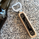 Personalised Gift For Uncle Birthday Wooden Bottle Opener Funny