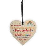 Personalised Teacher Thank You Gift Wood Heart Assistant Gifts