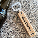 Best Uncle Wooden Bottle Opener Birthday Christmas Gift For Him