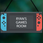 Personalised Gaming Room Sign For Son Christmas Switch Style