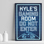 NEON EFFECT A4 Gaming Print For Bedroom Mancave Games Room