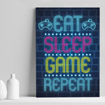 Neon Gaming Print Gamer Bedroom Gifts Wall Art Gaming Poster