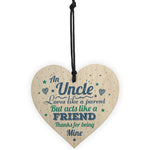 Uncle Gifts Brother Friendship Gift Wooden Heart Sign Birthday