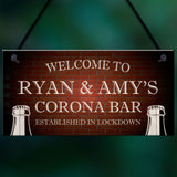 Novelty Personalised Corona Bar Sign Funny Bar Decor Alcohol