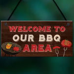 BBQ Home Decor Sign Novelty Barbecue Plaques For Garden