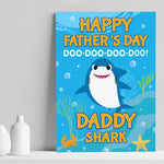 Baby Cartoon Shark Print Cute Fathers Day Gift For Dad