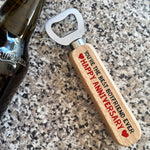 Anniversary Gift For Boyfriend Wooden Bottle Opener Novelty Gift