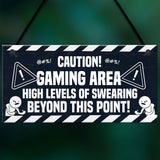 Funny Rude Gaming Sign Gamer Gift For Son Brother Xmas Birthday
