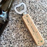 Unique Gift For Grandad Birthday Personalised Wood Bottle Opener