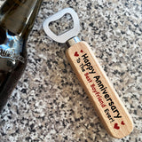 Novelty Anniversary Gift For Boyfriend Wooden Bottle Opener Gift