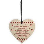 Funny Post Lockdown Anniversary Gifts Wooden Heart Gifts