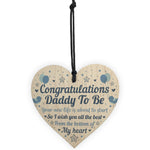 Daddy To Be Gift Wooden Heart Congratulations Gift Baby Shower