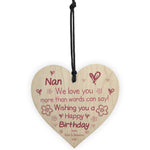 Birthday Gifts For Nan Wooden Heart Sign Nan Grandparent Gifts
