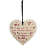 Birthday Gifts For Nan Wooden Heart Sign Nan Grandparent Gifts