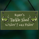 Tackle Shed Personalised Hanging Sign For Man Cave Shed