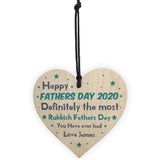 Fathers Day Wooden Heart Gift PERSONALISED Gift Idea For Dad