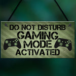 Gaming Sign Hanging Plaque For Boy Bedroom Man Cave Games Room