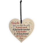 UNCLE Best Friend Gift Wooden Heart Sign Birthday Gift For Uncle