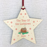 Wooden Star Christmas Tree Decoration Year Of The Lockdown Gift