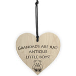 Grandads Antique Little Girls Novelty Wooden Hanging Heart