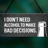 Funny Alcohol Home Bar Sign Novelty Bar Accessories Man Cave