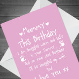 Cute Mummy to Be Birthday Card Love Baby Bump Poem For Mum