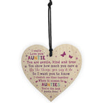 Best Auntie Ever Plaque Wood Heart Auntie Birthday Christmas