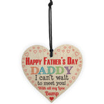 Happy 1st Father's Day From Bump Daddy Dad Gift Wooden Heart