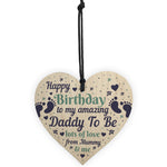 Daddy Gifts Wooden Heart Daddy To Be Birthday Cards From Bump