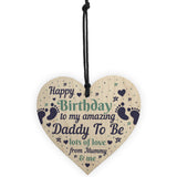 Daddy Gifts Wooden Heart Daddy To Be Birthday Cards From Bump